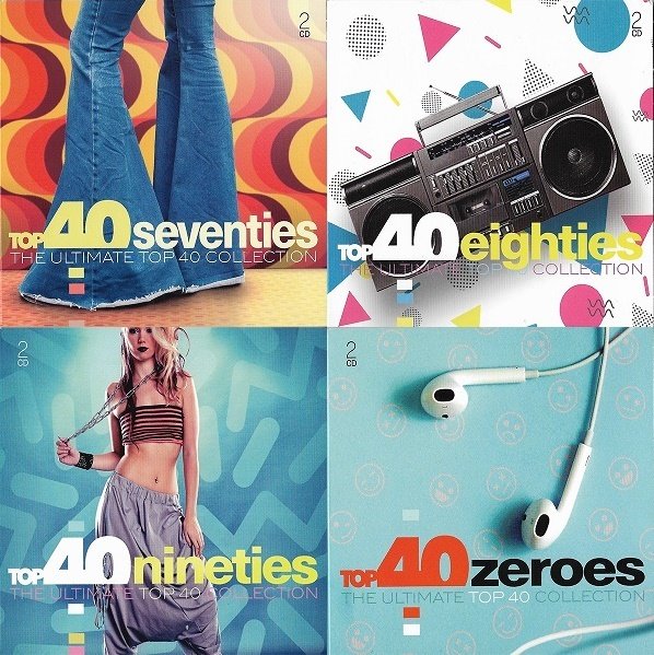 Постер к The Ultimate Top 40 Collection - 70's, 80's, 90's, 00's. 8CD (2019)